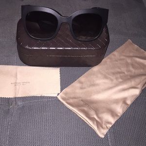 Bottega Veneta black metal sunglasses NWT $525